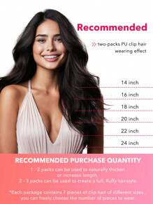 Seamless Clip Ins 7PCS Seamless PU Clip In Human Hair Extensions 100% Real Human Hair 14-22 Inch Balayage Ombre Blonde Color Skin Weft Remy Hair Extensions 110G With Clip - S2 - View 6