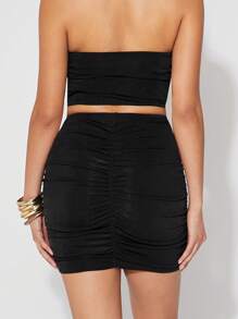 NYA SZN Rok Lente Gouden Detail Gerimpelde Zijkant Festival Zomer Minirok Club Baddie Brunch Vakantie Bruidsdiner Prom Outfits Voor Vrouwen