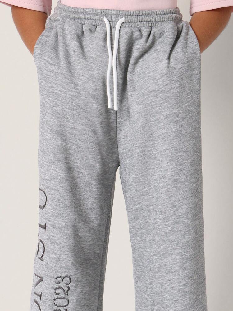 Cozy Athletic Jogger Sweatpants With Est 2023 Logo Print