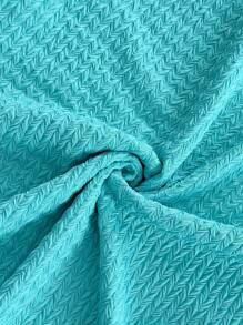 Soleia Vacation Women's Mint Green Knit Jacquard Texture Cropped Ruched Backless High Slit Dress,Summer Dress For Women,Beach Outfit For Women,Birthday Dress For Women,Western Wear Women,Easter Dress Women,Vacation Dress,Concert Outfit Women,Rave Outfit Festival,Pastel Dresses For Women