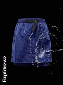 SHEIN Tween 女童腰带扣设计防水短款运动裙