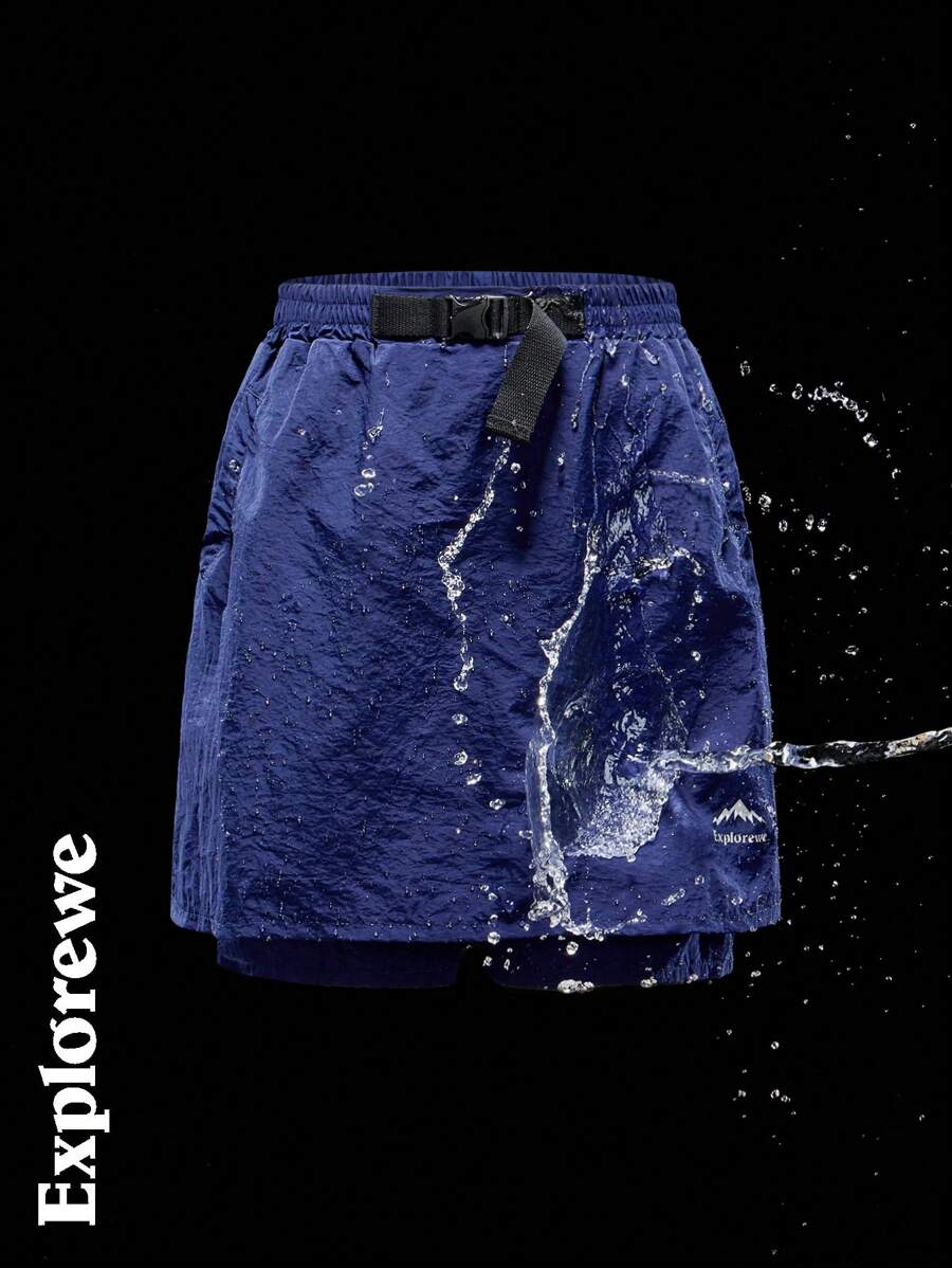 SHEIN Tween 女童腰带扣设计防水短款运动裙