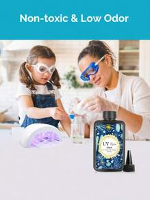 400g Resina epóxica UV de alta transparencia para hacer manualidades y joyería DIY, adhesivo UV de curado rápido - transparente - Ver 6