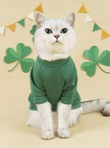 PETSIN St. Patrick's Day Cute Letter Print Casual Pet T-Shirt - Multicolor - View 4