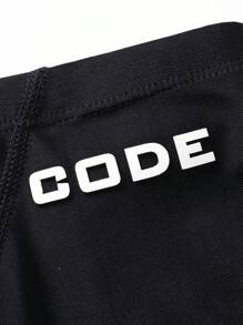 Manfinity Swimmode CODE Black Compression Shorts For Men: Long Leg Swimwear For Optimal Support And Comfort