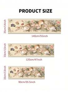 1pc Linen Material, Easter Egg & Floral Pattern, Handmade Easter Bunny Egg, Adds Warmth And Nature To Home Decor - Multicolor - View 3