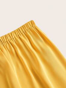 Maija 女士宽松舒适 V 领百搭休闲优雅都市时尚商务休闲办公室装，低调复古氛围，别致现代感，适合城市通勤，杂志编辑推荐，城市社交、度假、派对、浪漫、优雅、精致、巡航装 - 黃色 - 查看 10