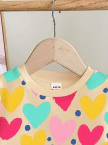 Tween Girl Casual Loose Fit Crew Neck Comfortable Long Sleeve Sweatshirt - Multicolor - View 4