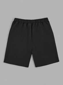 RueChic Men 3pcs Pack Solid Basic Regular T-Shirt & Short & Pants Set - Black and White - View 10