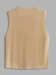 Manfinity Hypemode Men Plain Crew Neck Sleeveless Casual Top