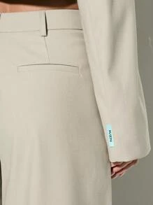 KIZN Professional Cropped Blazer Suit Jacket Office Business Wear Lightweight Short Formal Outerwear Spring Summer Workwear Elegant Structured Tailored