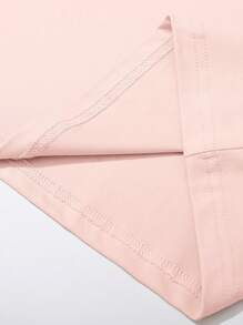 Manfinity LEGND Men's Casual Minimalist Cross & Slogan Print T-Shirt, 2000s Style - Baby Pink - View 3