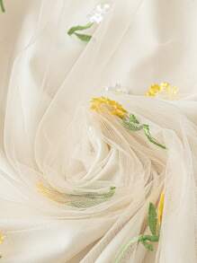 DreamSkyne Plus Size Women Floral Embroidered Halter Neck Dress, Elegant Beach Summer Dress