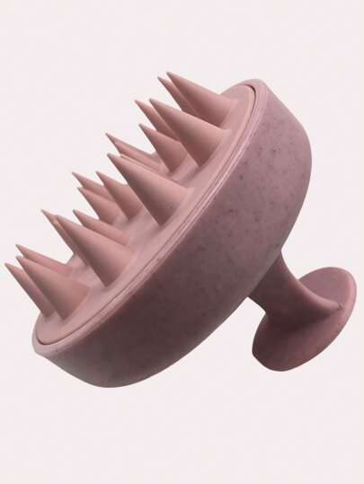 SHEIN 1Pc 8cm*6.5cm Pink Plastic Shampoo Brush Hair Cleaning Brush, Soft Teeth Scalp Massage Brush, Body Care Tool, Suitable For Travel, Outdoor, Sports, Office, School, Hairpins, Hair Accessories, Back To School Supplies, Valentine's Day