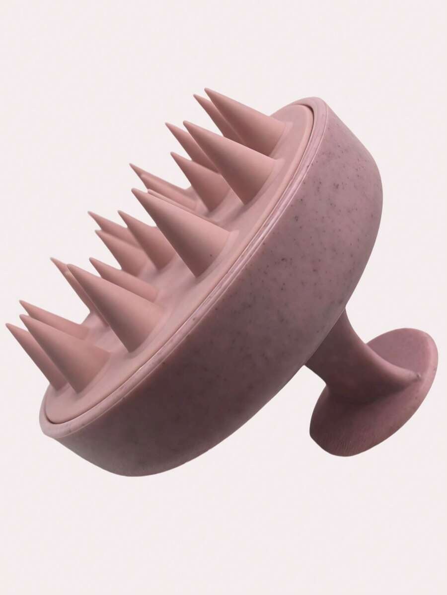 SHEIN 1 Stück 8cm*6,5cm rosa Plastik Shampoo Bürste Haare Reinigungsbürste, weiche Borsten Kopfhaut Massagebürste, Körperpflegewerkzeug, geeignet für Reisen, Outdoor, Sport, Büro, Schule, Haarspangen, Haarzubehör, Schulanfang Zubehör, Valentinstag