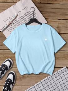 GraphicGems Young Girl Casual Minimalist Short Sleeve T-Shirt For Daily Wear