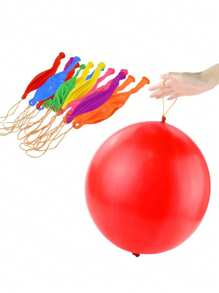 20 件/50 件橡皮筋拍打球，打气球派对礼品，带橡胶手柄的弹性气球，适用于生日派对装饰、节日配饰、派对用品、户外玩具、圣诞节、万圣节、感恩节、复活节礼物、圣诞节，颜色随机