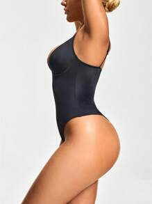 SHAPORA 2 Packs Women Solid Color Sleeveless Seamless Bodysuits - Multicolor - View 3