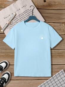 GraphicGems Young Girl Casual Minimalist Short Sleeve T-Shirt For Daily Wear