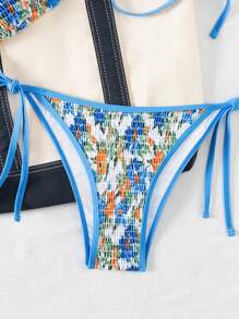 SHEIN Swim 2 件套女士优雅吊带比基尼套装泳衣 - 彩色 - 查看 6