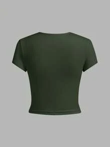 SHEIN EZwear 4 件套女士休闲百搭简约短袖 T 恤 - 彩色 - 查看 4