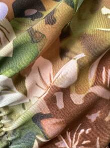 Swim Vcay Women Animal Print Splice Random Starfish Metal Pendant Spaghetti Strap Sexy Bikini Swimwear Set, Summer Beachwear