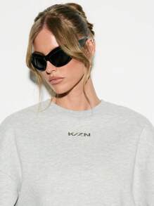 KIZN Sudadera esencial de cuello redondo - Gris - Ver 4