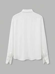 Maija Elegant Modern Spring/Summer New White Chiffon Frilled Front Blouse, Casual Daily Romantic St. Patrick's Day Music Festival Holiday Wear, Suitable For Outing, Party, Wedding Guest, Old Money Style, Music Festival
