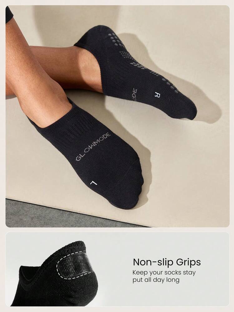 3-Pack Put Your Best Foot Forward Anti-Slip Rubberized Seamless Toe Construction Support Cotton Socks Active Daily Casual