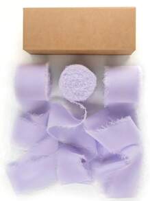 1 条 4cm*5m 紫色涤纶丝带，适用于花束捆绑、手工 DIY 包装、烘焙蛋糕包装、婚礼生日派对装饰包装丝带、蝴蝶结、派对礼物、生日礼物、情人节 - 紫色 - 查看 1