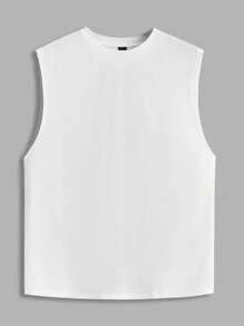Manfinity Hypemode Men Plain Crew Neck Sleeveless Casual Top
