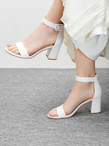 CUCCOO BIZCHIC Round Toe Thick Heel Bow Decor Fashion Ladies' High Heel Sandals Spring Shoes Spring Break Easter