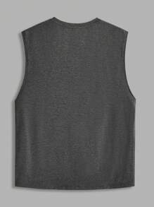 Manfinity Hypemode Men Plain Crew Neck Sleeveless Casual Top