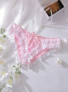 PetitDoll 1 pieza Braga con volantes dulce y linda para mujer, bikini