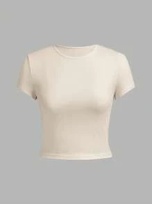 SHEIN EZwear 4 件套女士休闲百搭简约短袖 T 恤 - 彩色 - 查看 7