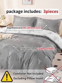 3pcs Piece Leaf Flower Pattern Duvet Cover Is Made Of Ultra Soft And Breathable High-Quality Ultra-Fine Fiber Fabric, Suitable For All Seasons, Machine Washable, Not Easy To Fade, Not Pilling, Anti Shrink, Wrinkle Resistant - Multicolor - View 10