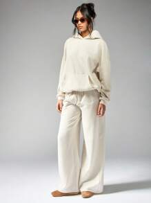 MISSGUIDED Oversized Wide Leg Jogger Sweatpants Cozy Lounge Pants Winter ComFort Athletic Track Pants Bridesmaid Loungewear With Elastic Waist And Pockets