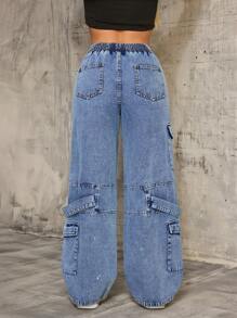 SHEIN SXY Women's Casual Straight Leg Jeans, Minimalist And Fashionable For Daily Wear