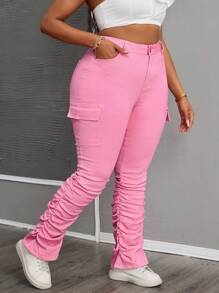 SHEIN ICON Plus Size Casual Denim Jeans, Simple & Fashionable For Daily Wear