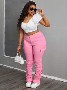 SHEIN ICON Plus Size Casual Denim Jeans, Simple & Fashionable For Daily Wear