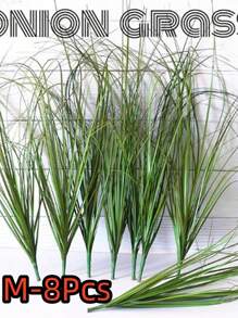 SHEIN 8/16 件人造植物，人造灌木小麦草绿植，人造绿植茎假户外植物用于家居装饰，假高草人造草植物用于室内外装饰，情人节，礼物 - 彩色 - 查看 7