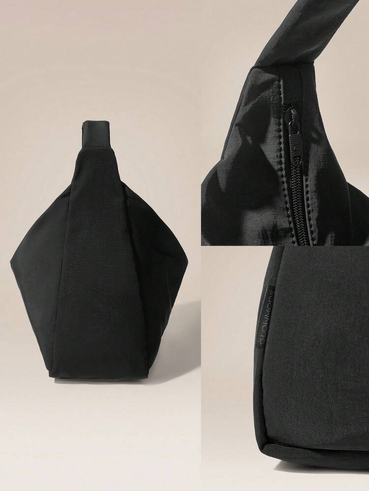 17L Unadjustable Textured Water-Resistant Shoulder Bag  Spring Summer