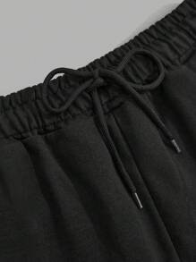 RueChic Men 3pcs Pack Solid Basic Regular T-Shirt & Short & Pants Set - Black and White - View 4