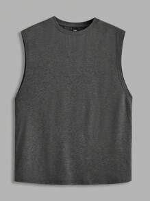 Manfinity Hypemode Men Plain Crew Neck Sleeveless Casual Top