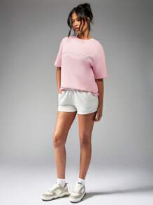 MISSGUIDED Oversized Diamante Maid Of Honour T-Shirt - Pink - View 5