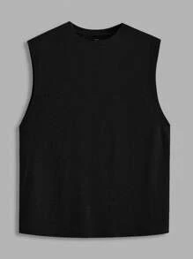 Manfinity Hypemode Men Plain Crew Neck Sleeveless Casual Top
