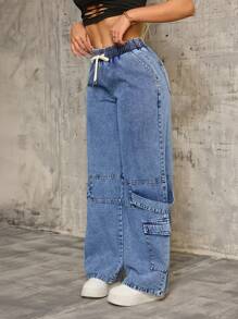 SHEIN SXY Women's Casual Straight Leg Jeans, Minimalist And Fashionable For Daily Wear