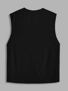 Manfinity Hypemode Men Plain Crew Neck Sleeveless Casual Top