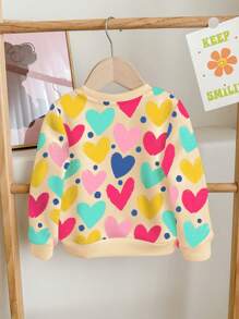 Tween Girl Casual Loose Fit Crew Neck Comfortable Long Sleeve Sweatshirt - Multicolor - View 3