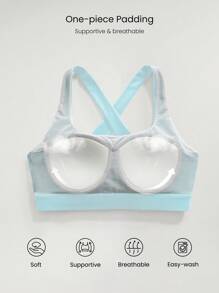 GLOWMODE Vestido deportivo de verano ligero y de secado rápido VitalSwift con espalda cruzada tipo "peekaboo", shorts antideslizantes incorporados, bolsillos laterales para uso diario y casual en primavera y verano - Azul Agua - Ver 3